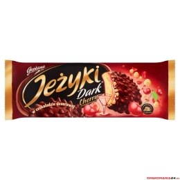 Ciastka JEŻYKI Dark Cherry 140g w czekoladzie deserowej