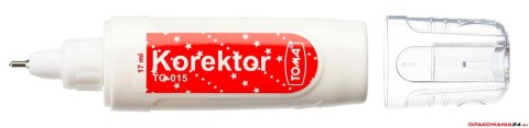 Korektor w płynie, końcówka metalowa, 17ml biały TO-015 Toma