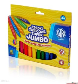 Kredki świecowe super Jumbo 12 kolorów - 14mm /100mm ASTRA, 316118003