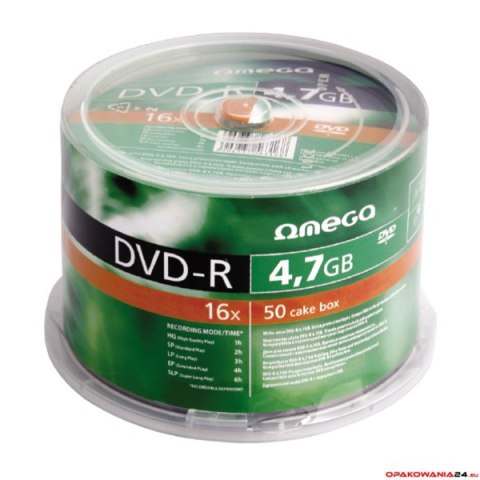 PĹ‚yta OMEGA DVD-R 4,7GB 16X CAKE (100) O