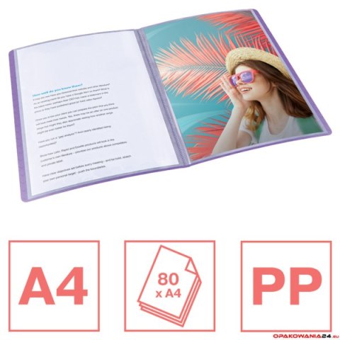 Album ofertowy Esselte ColourBreeze, z 40 koszulkami, lawendowy 628442 Esselte Album ofertowy Esselte ColourBreeze, z 40 koszulkami, lawendowy 628442 Esselte