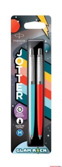 Długopis JOTTER ORIGINALS GLAM ROCK : 1 x AZURRE BLUE , 1 x VERMILION PARKER 2162141, blister 2
