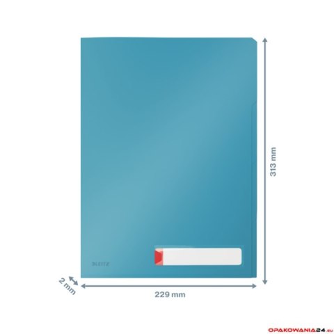 Folder A4 z 3 przegródkami Leitz Cosy, niebieska 47160061 Folder A4 z 3 przegródkami Leitz Cosy, niebieska 47160061