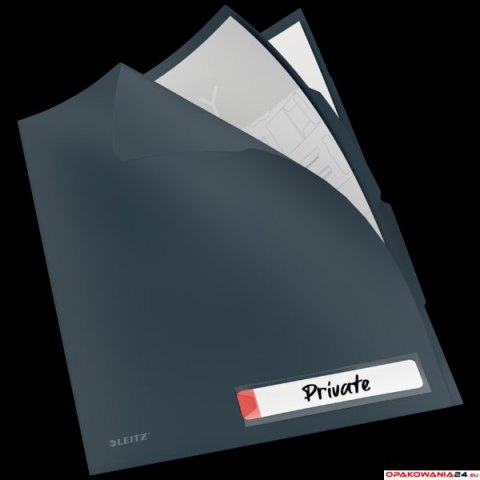 Folder A4 z 3 przegródkami Leitz Cosy, szara 47160089 Folder A4 z 3 przegródkami Leitz Cosy, szara 47160089