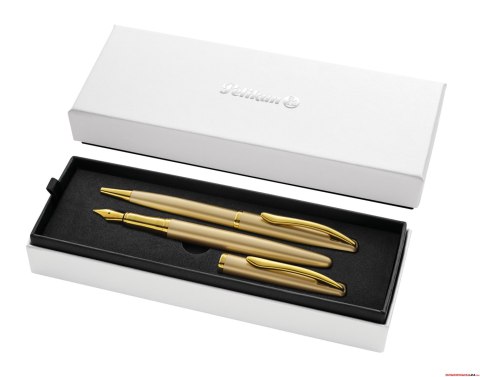 Zestaw pióro wieczne + długopis Jazz Noble Elegance gold etui 821889 Pelikan