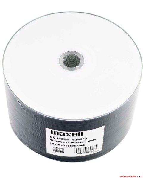 Płyta MAXELL CD-R 700MB 52X (50szt) SZPINDEL WHITE INKJET PRINTABLE do nadruku 624043.00