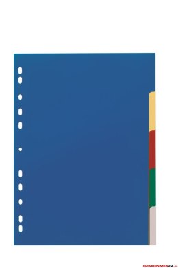 Przekładki PP A4, kolorowe indeksy, 5 części Pięciokolorowy 673027 DURABLE
