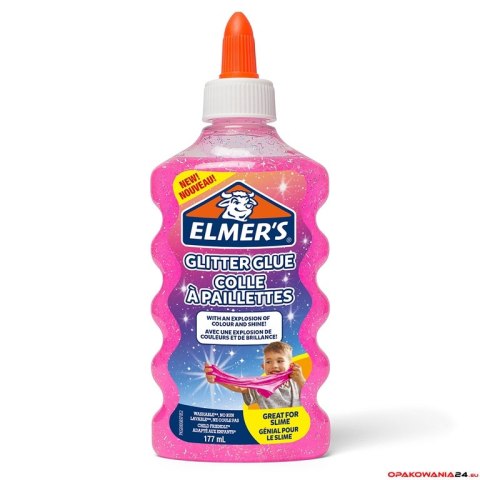 Elmers klej brokatowy, różowy, zmywalny i przyjazny dzieciom, 177ml, 2077249