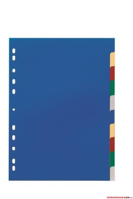 Przekładki PP A4, kolorowe indeksy, 10 części Pięciokolorowy 674027 DURABLE