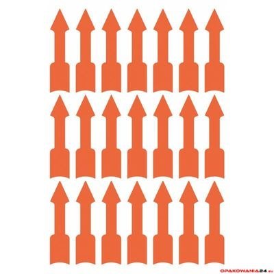 Etykiety informacyjne trwałe, strzałki, 63 etyk./op., 33 x 9 mm, czerwony odblaskowy, AVERY ZWECKFORM, 3008