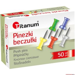 Pinezki beczułki Titanum kolorowe 50 szt. 80610