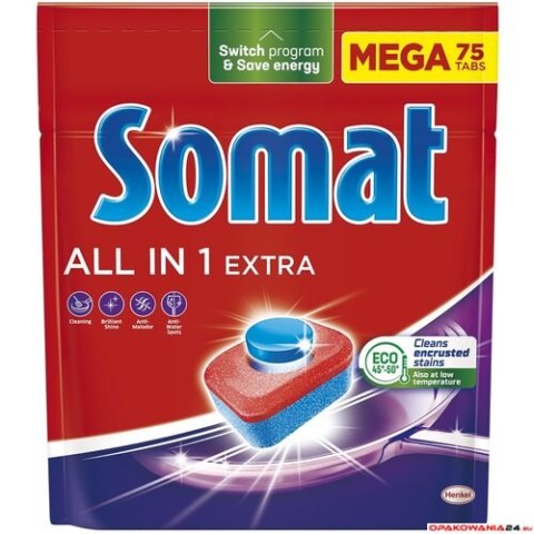 SOMAT Tabletki do zmywarki MEGA 75 szt. All in one Extra 09343
