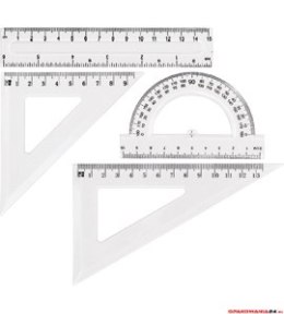 Zestaw geometryczny GR-031T, przezroczysty GRAND 130-1640