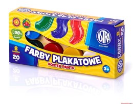 Farby plakatowe Astra 8 kolorĂłw - 20 ml,