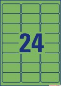 Etykiety zielone L6033-20 63,5 x 33,9 20 ark. usuwalne, Avery Zweckform