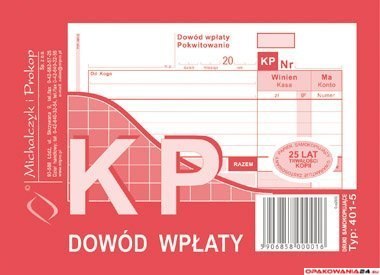 401-5 KP DowĂłd WpĹ‚aty MICHALCZYK&PROKOP