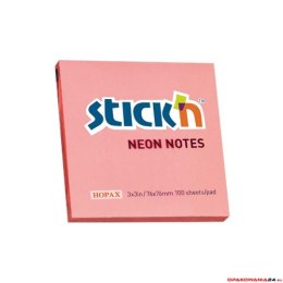 Notes samop.76x76 RĂłĹĽowy neon STICK`N 10