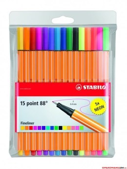 Cienkopis POINT 8815-1 komplet 15 szt. w