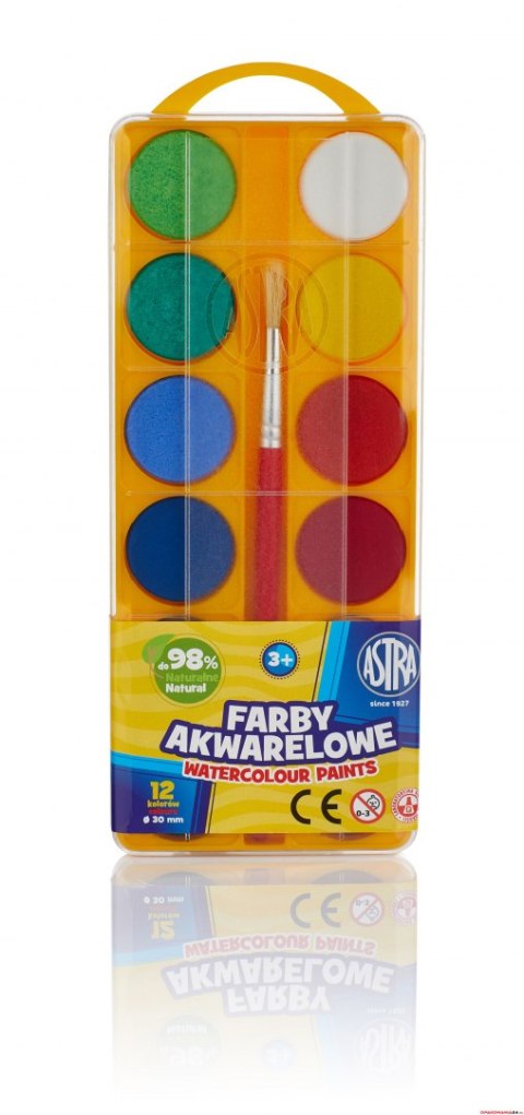 Farby akwarelowe GWASZE 12 kol.fi 30,0mm